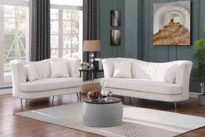 Versa Round Ottoman Set with Storage - Grey