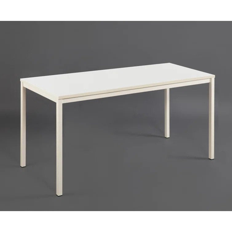 Harry Contemporary Wood and Metal Computer Desk - Ivory
