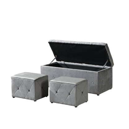 Ottoman Set - Light Gray
