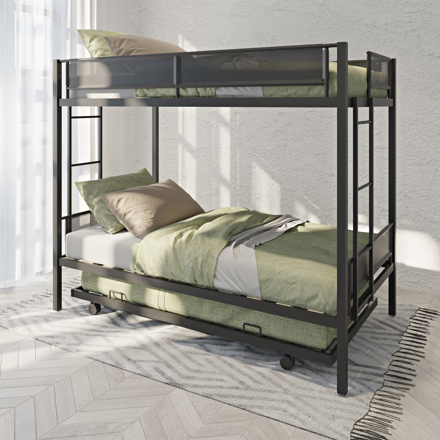 Harmony Haven Twin Trundle Bunk Bed