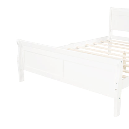 Urban Fusion Full Size Wood Platform Bed - White