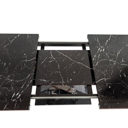 Black Marble X Dining Table