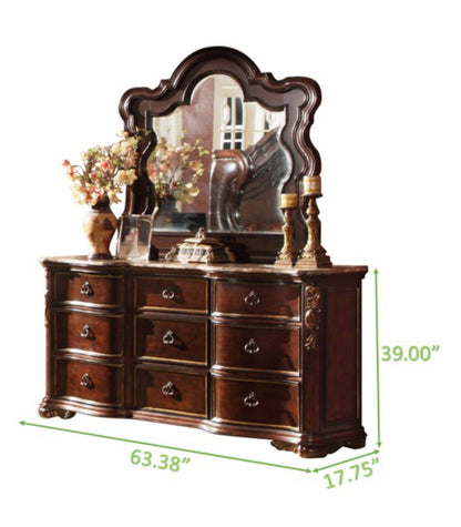 Elegant Dreams Bed in Rich Mahogany