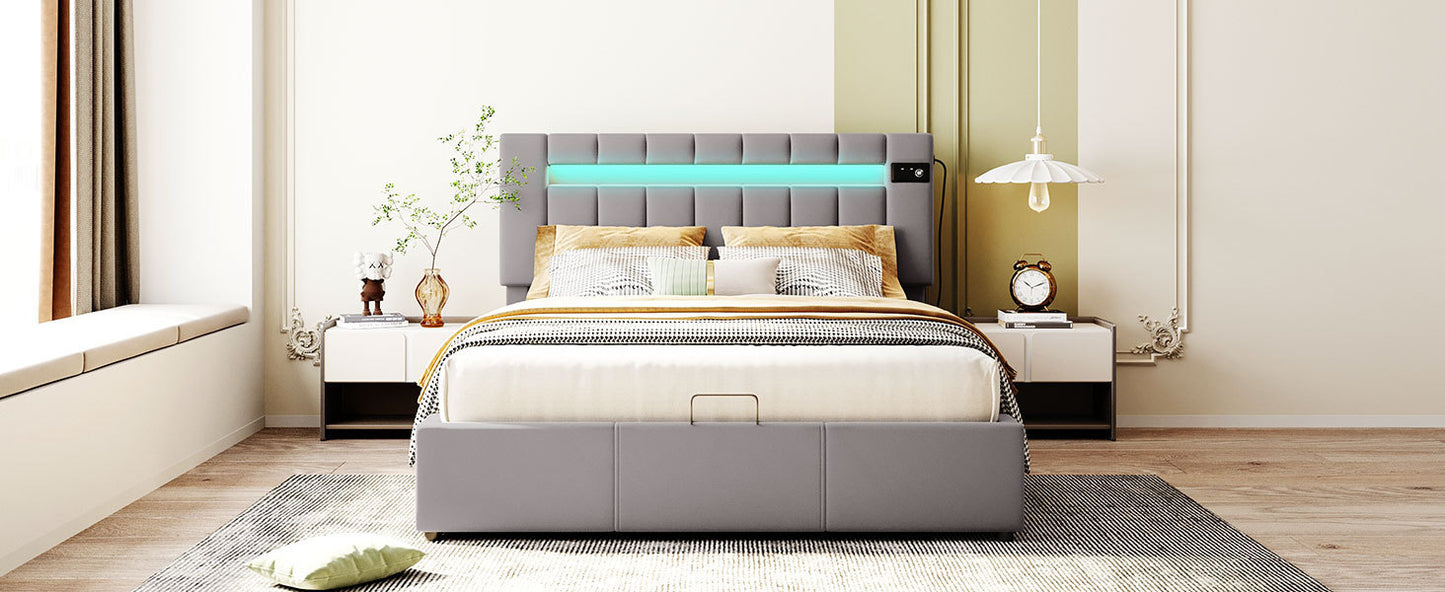 Luxury Dream Bed - Queen Size with LED light, Bluetooth Player and USB Charging