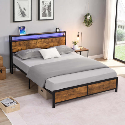 Rustic Glow Bed Frame