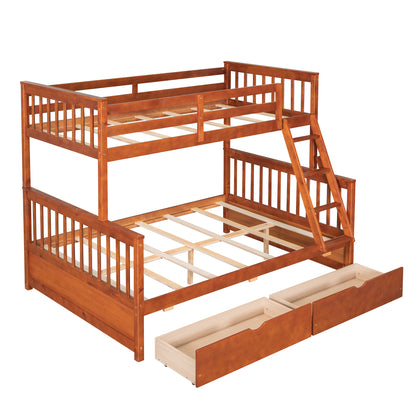 Walnut Haven Twin-Over-Full Bunk Bed