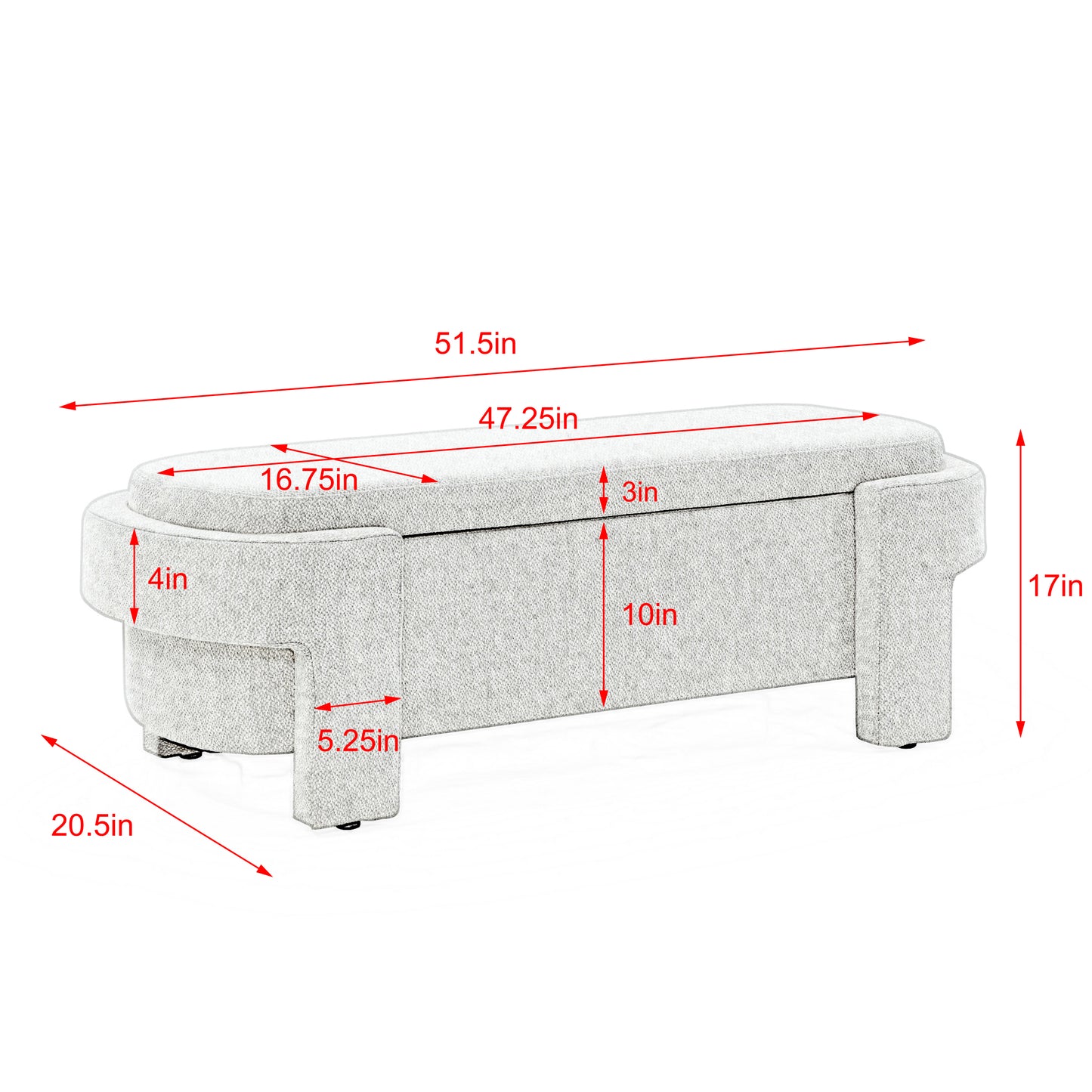 Elegant Haven Linen Storage Bench