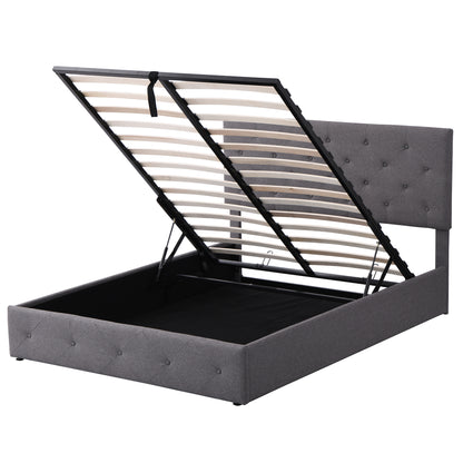 Royal Rest Upholstered Platform Bed - Gray