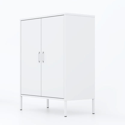 Stand Storage Steel Cabinets - White