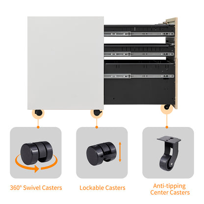 Compact 3 Drawer Mobile File Cabinet - Chery