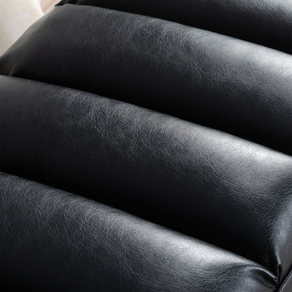 Metal Base Upholstered Bench - Black