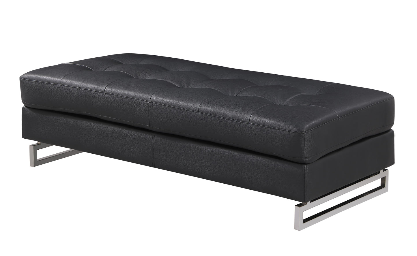United Genuine Leather Ottoman - Black