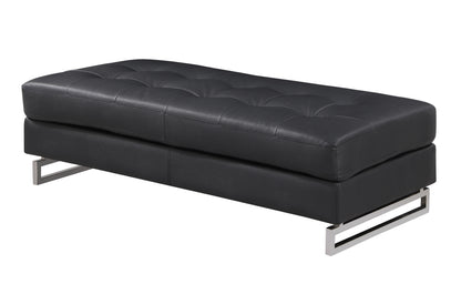 United Genuine Leather Ottoman - Black