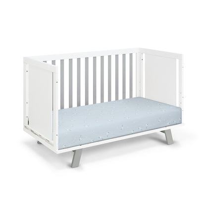 Luna 3-in-1 Convertible Island Crib White/Gray