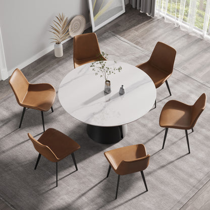 Elegant Round Carbon Steel Dining Table