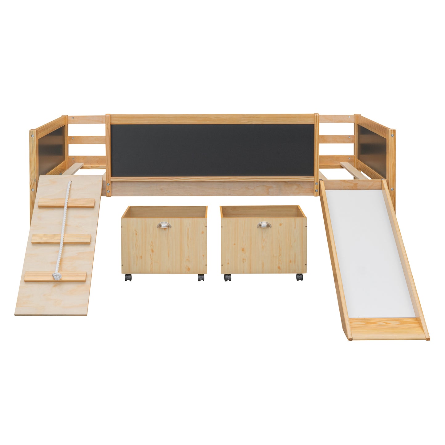 Nature's Haven Twin Loft Bed with Dual Storage