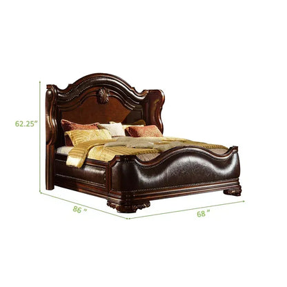 Elegant Dreams Bed in Rich Mahogany