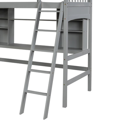 Gray Haven Loft Bed