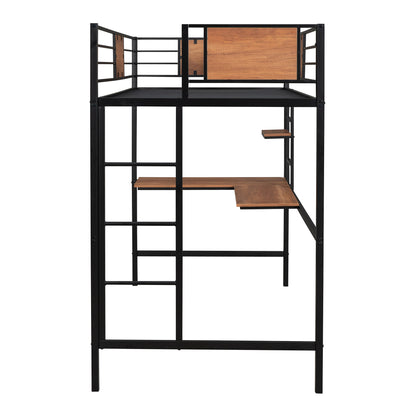 Venetian Vista Loft Bed  With Desk -Black