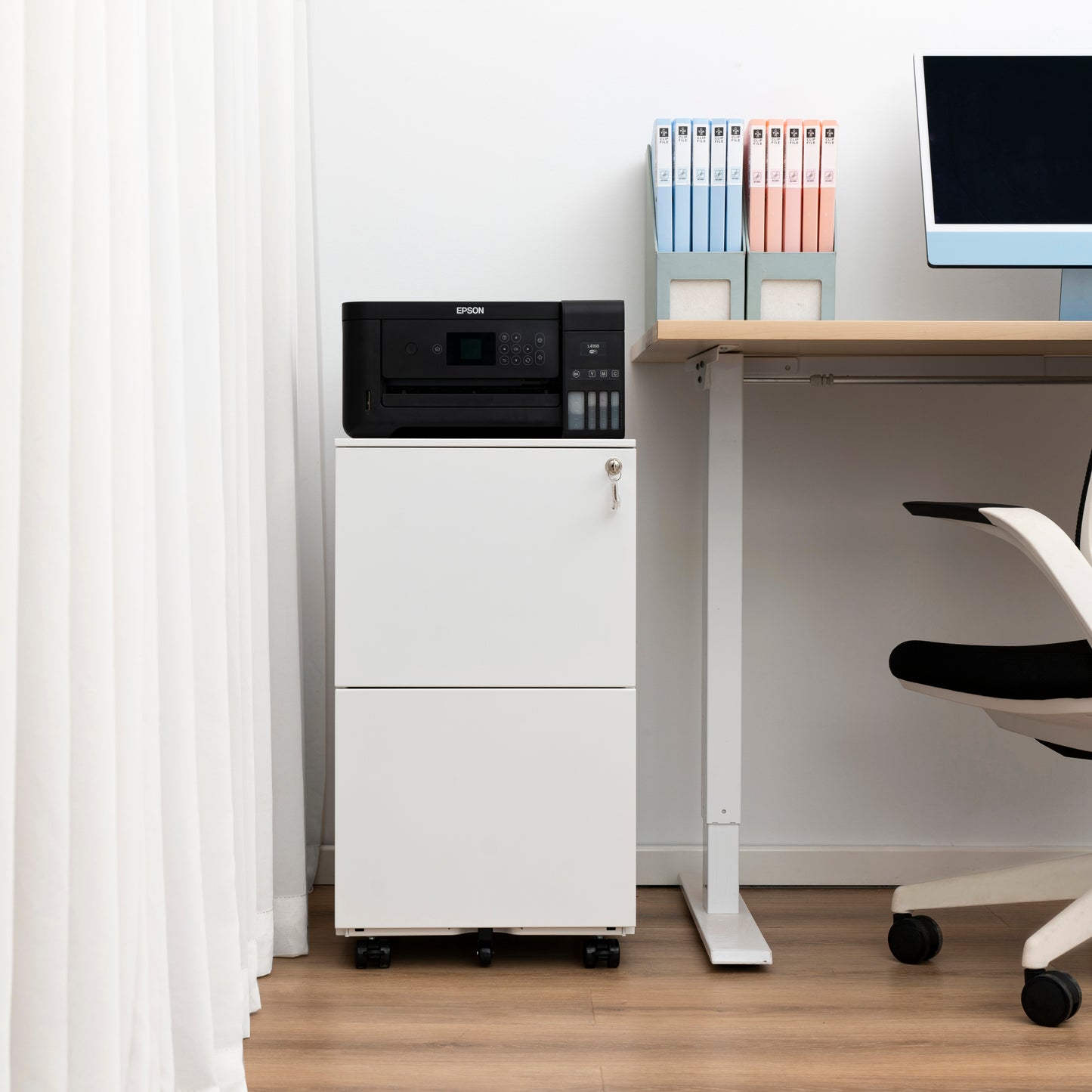 Secure File Cabinet - White