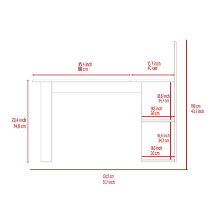 Tech Pro 4-Shelf L-Shaped Computer Desk - Black