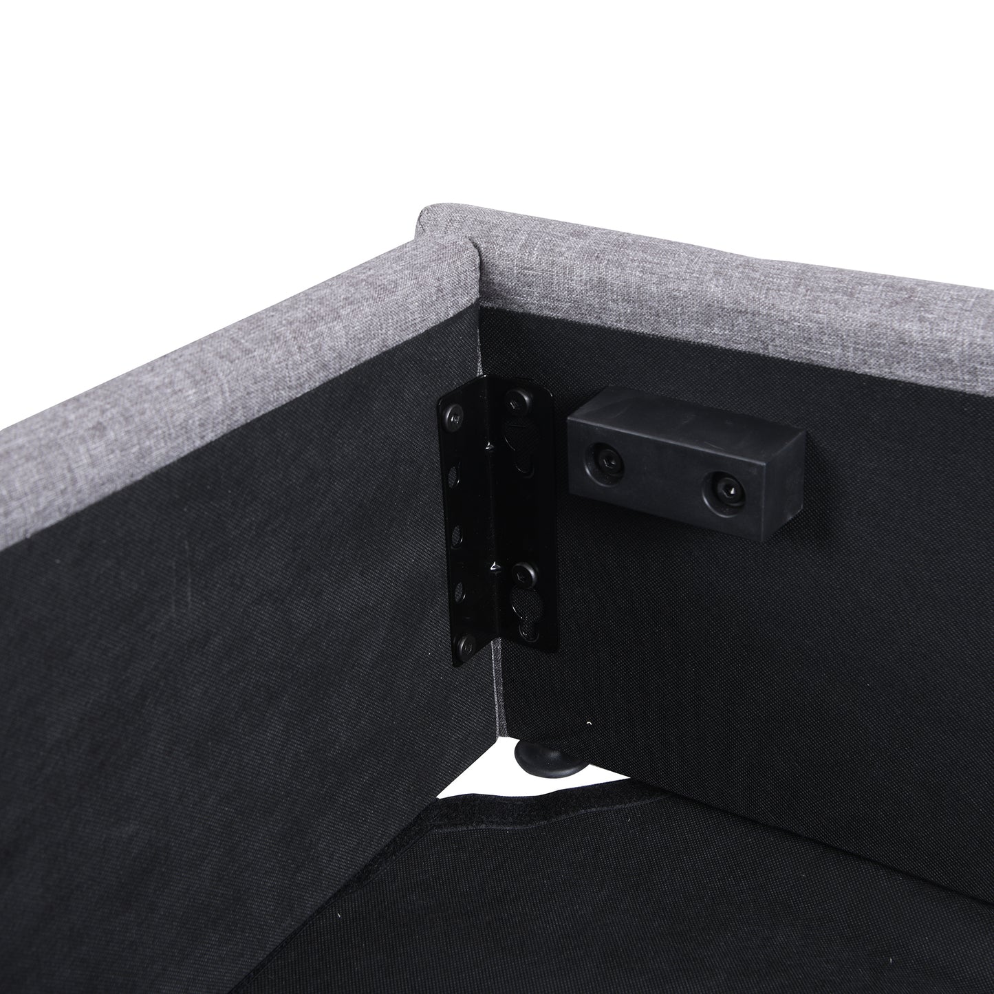 Royal Rest Upholstered Platform Bed - Gray