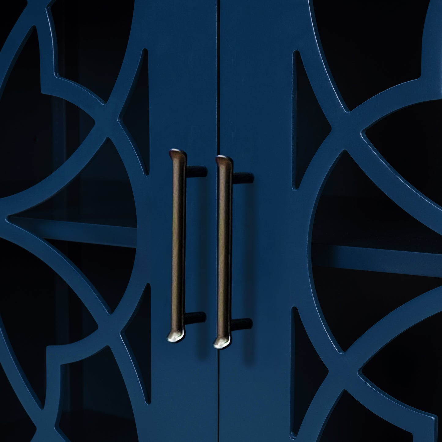 Navy Blue Elegance Wood Cabinet