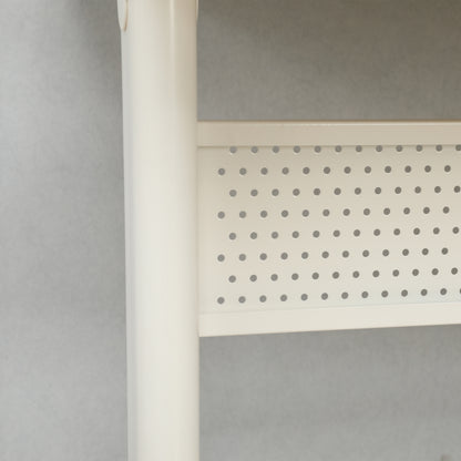 Standing Desk with Metal Drawer Adjustable Height (White Tabletop)