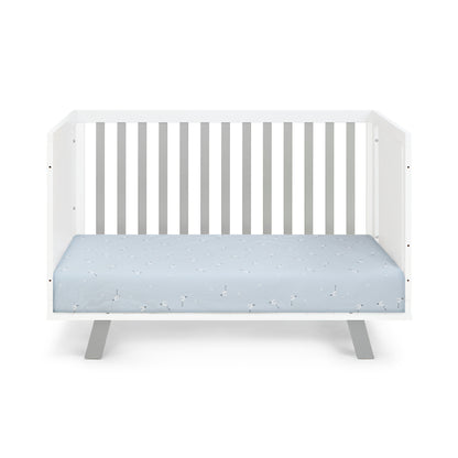 Luna 3-in-1 Convertible Island Crib White/Gray