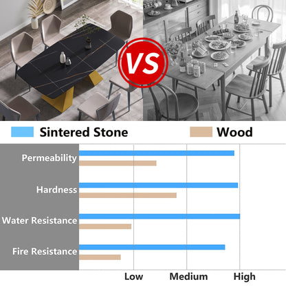Golden Curve Dining Table