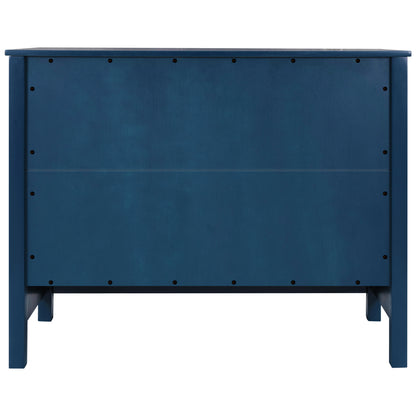 Navy Blue Elegance Wood Cabinet