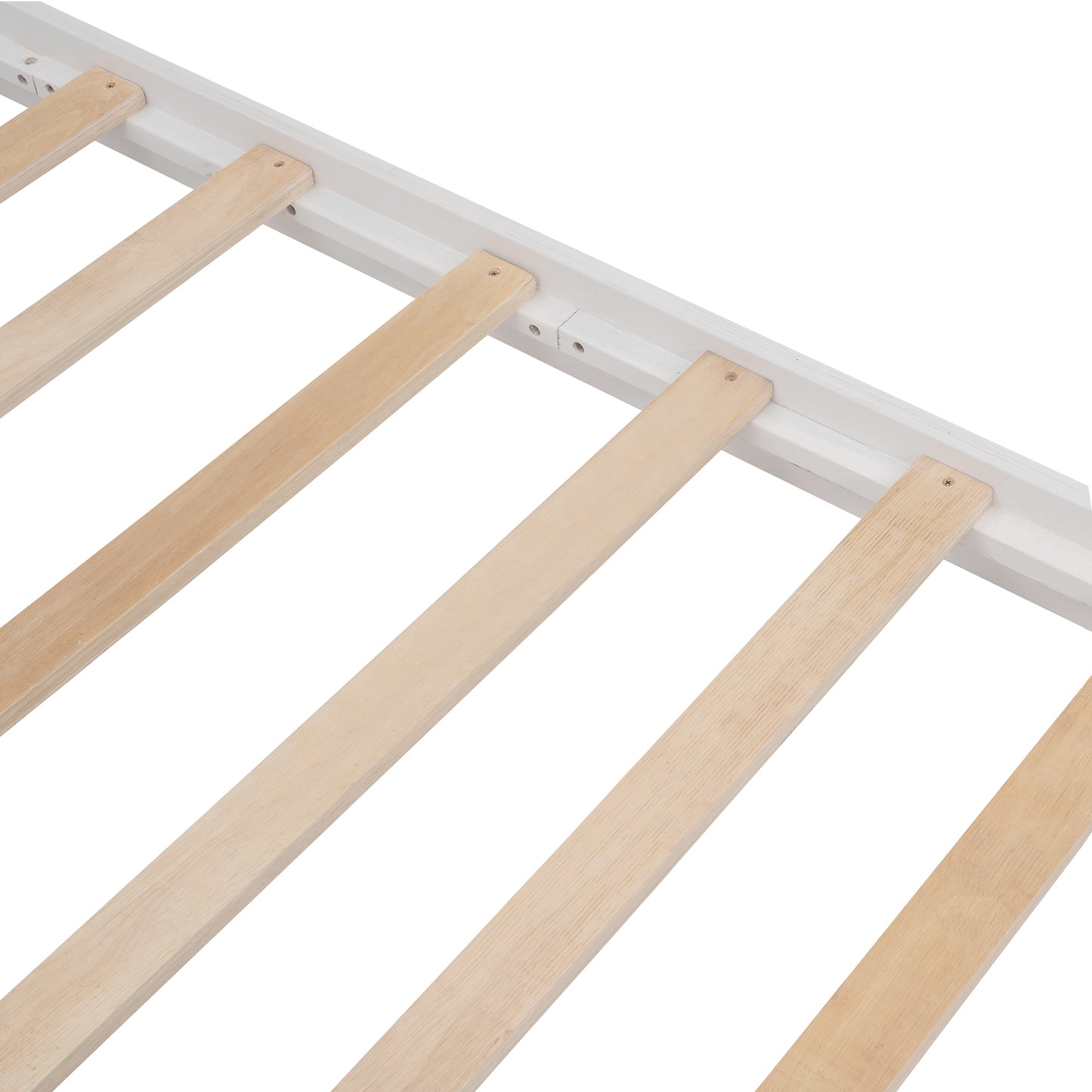 Dreamscape Twin Trundle Bunk Bed with Storage and Guard Rail - Snow White