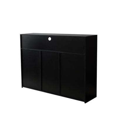 Glossy Glow Sideboard: Modern Storage Cabinet with LED Light