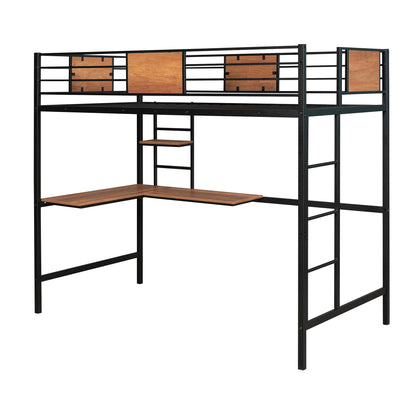 Venetian Vista Loft Bed  With Desk -Black