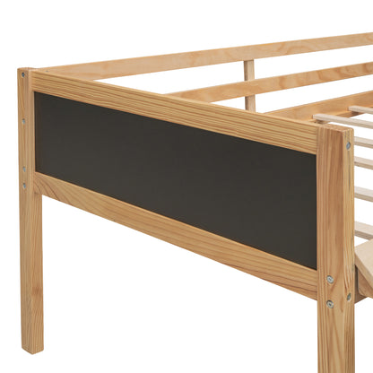 Nature's Haven Twin Loft Bed with Dual Storage