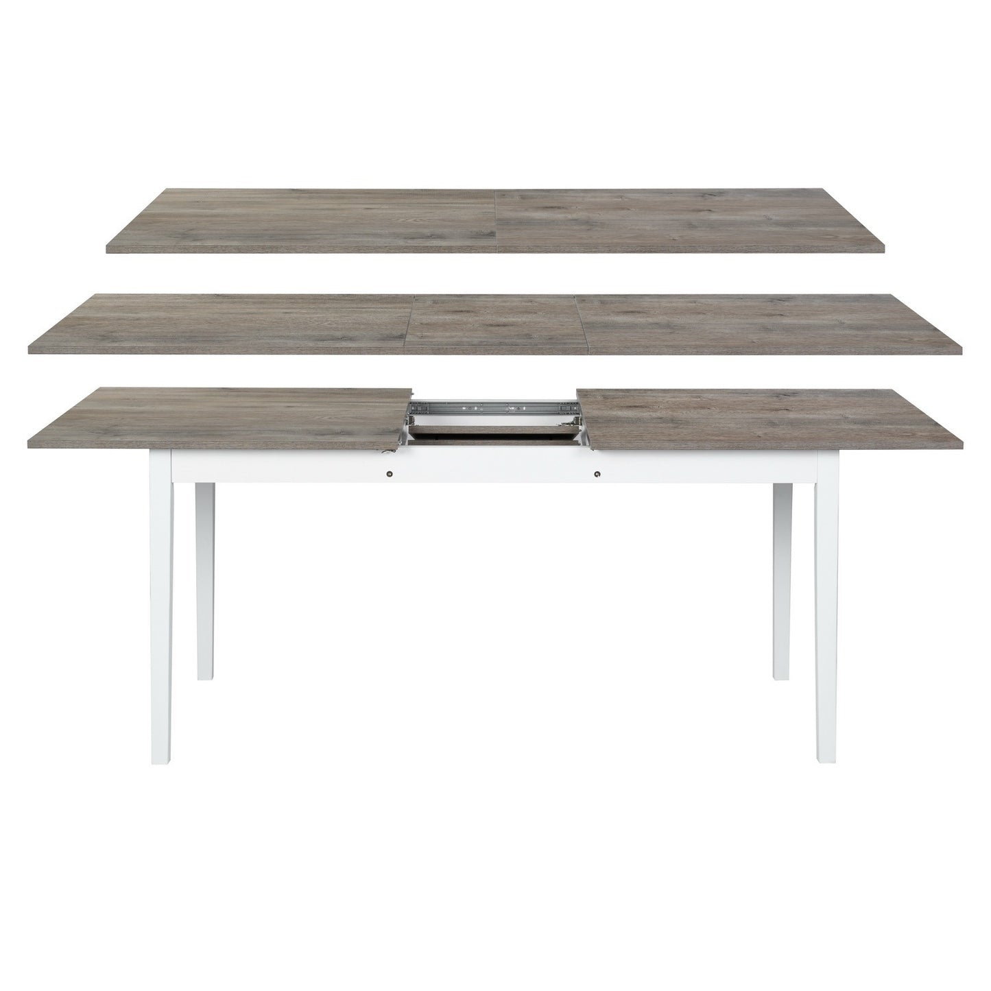 Elegant Extendable Grey Dining Table