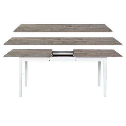 Elegant Extendable Grey Dining Table