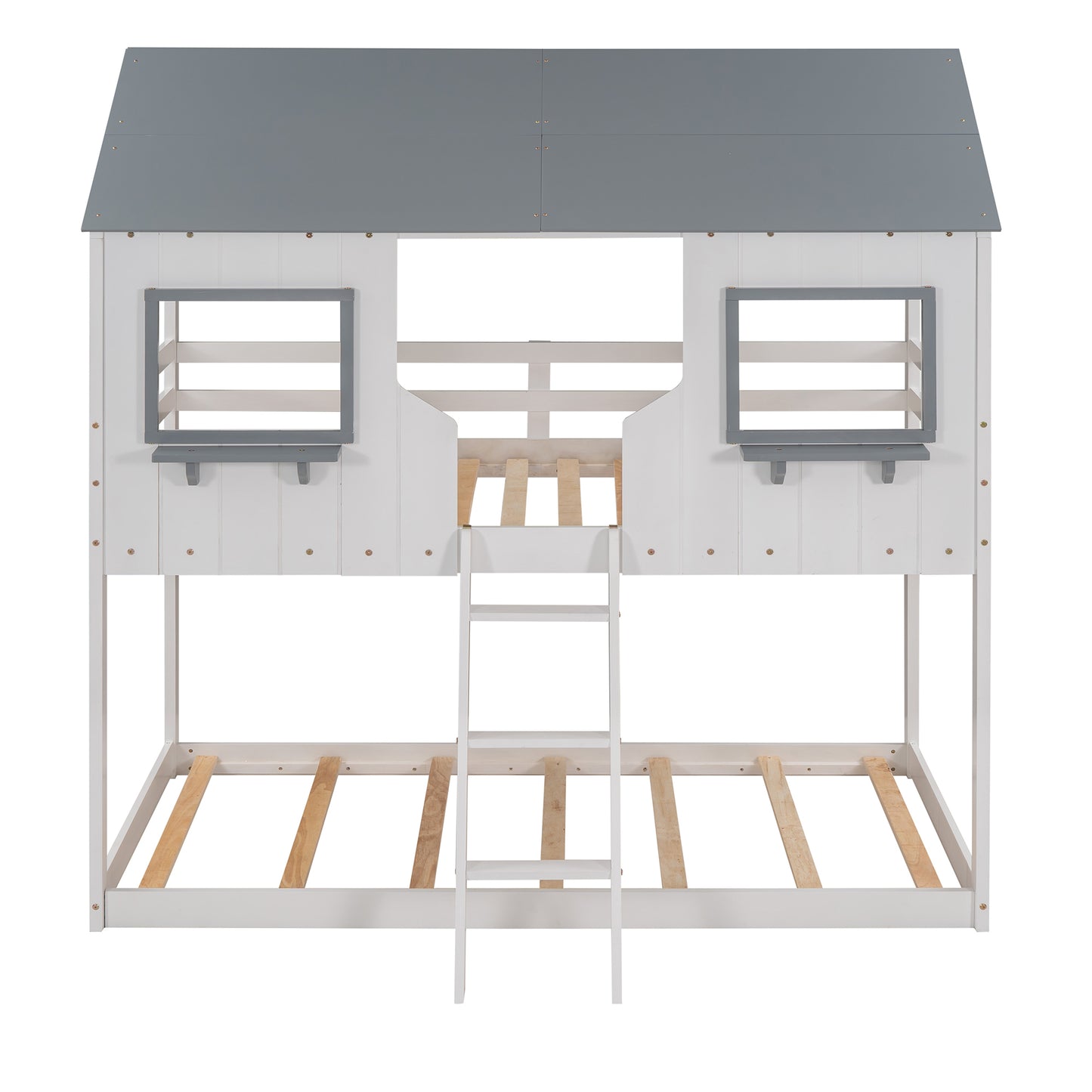 Fort  Twin Bunk Bed - White