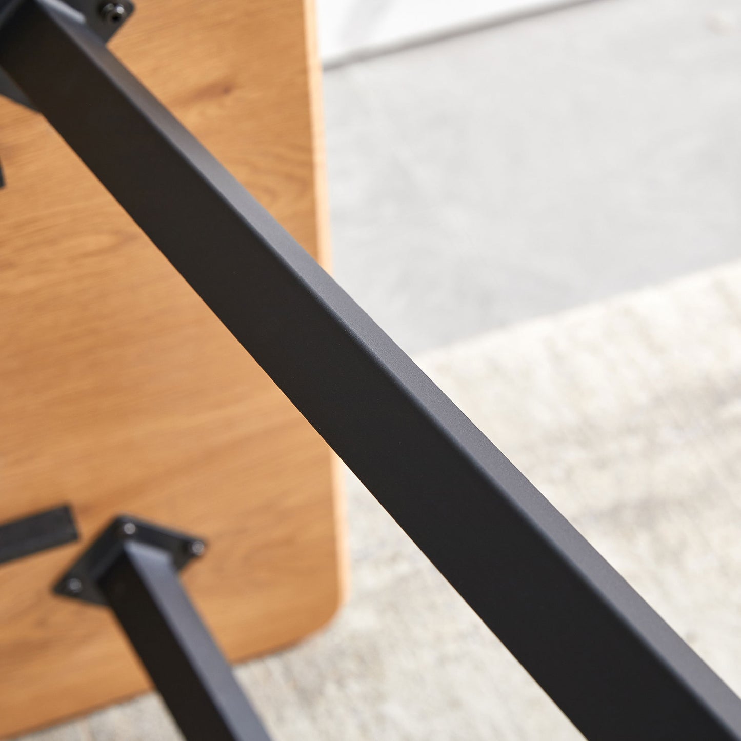 Elegant Metal-Framed Dining Table