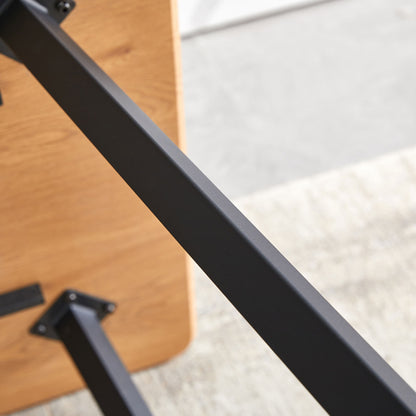 Elegant Metal-Framed Dining Table