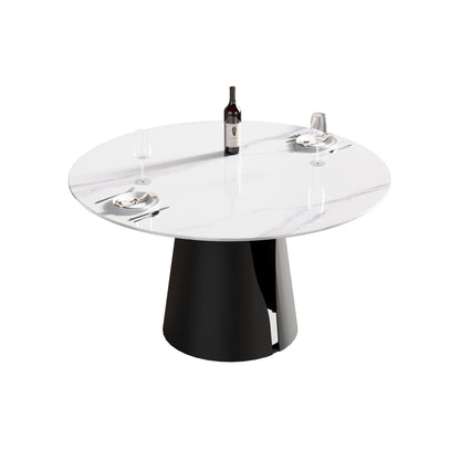 Elegant Round Carbon Steel Dining Table