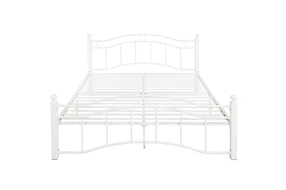 Royal Dream Queen Size Metal Bed Frame - White