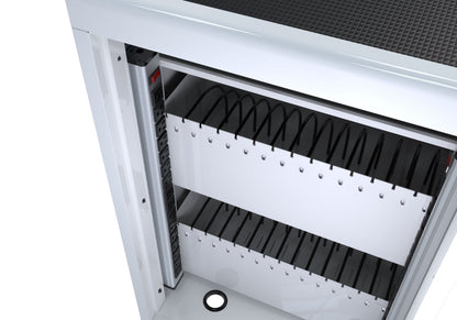 Tech Charge Cart and Cabinet - White
