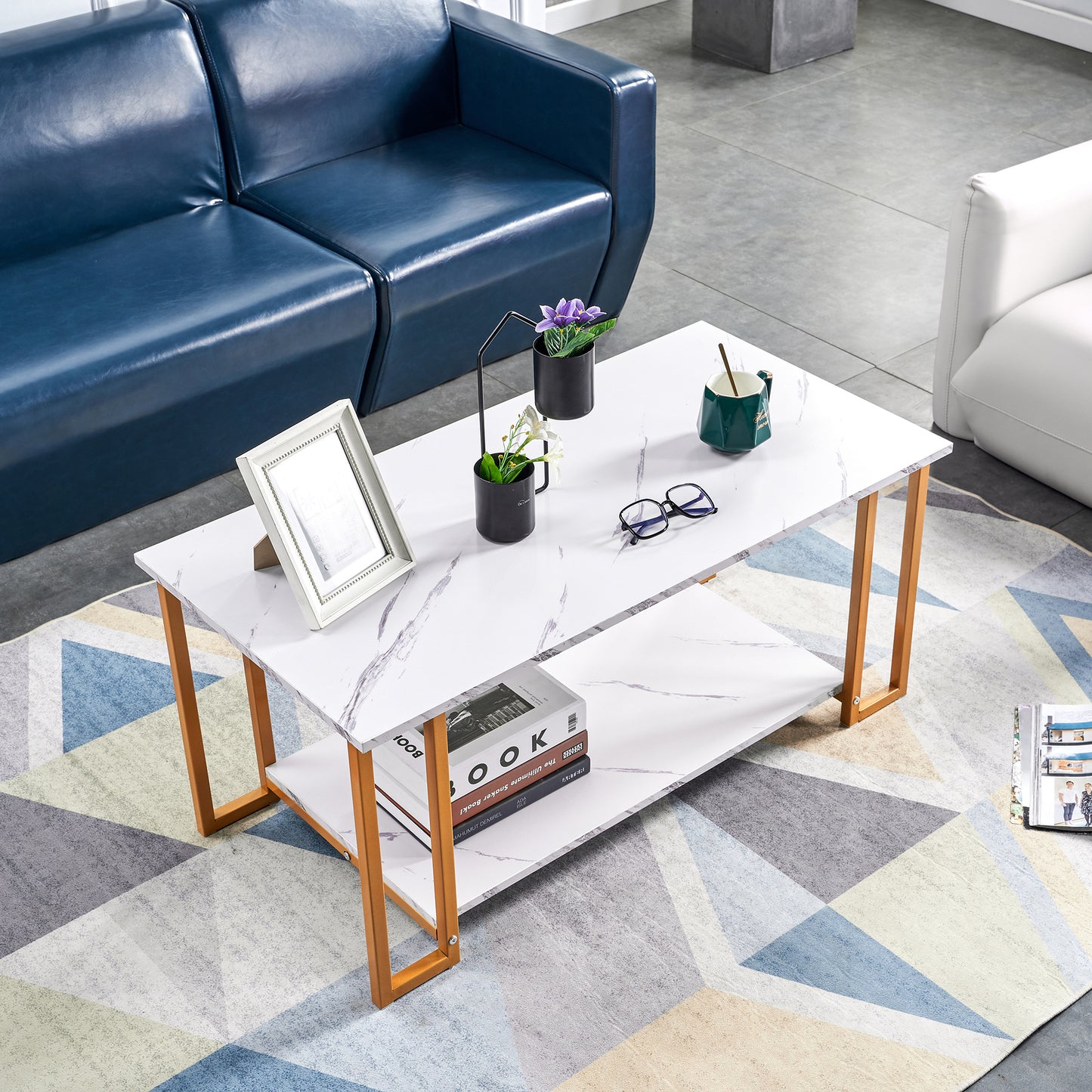 Luxor Gold Marble Coffee Table