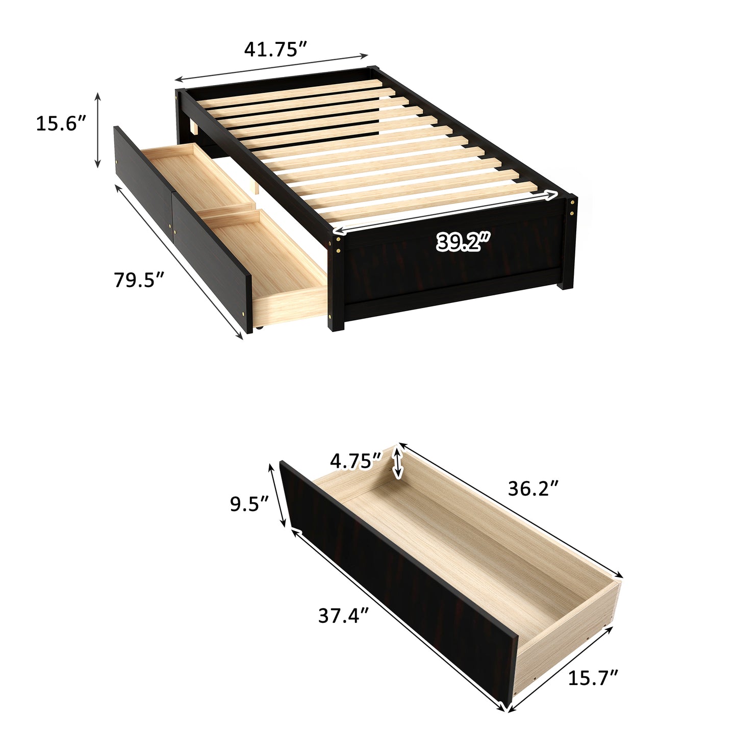 Espresso Dream Twin Bed