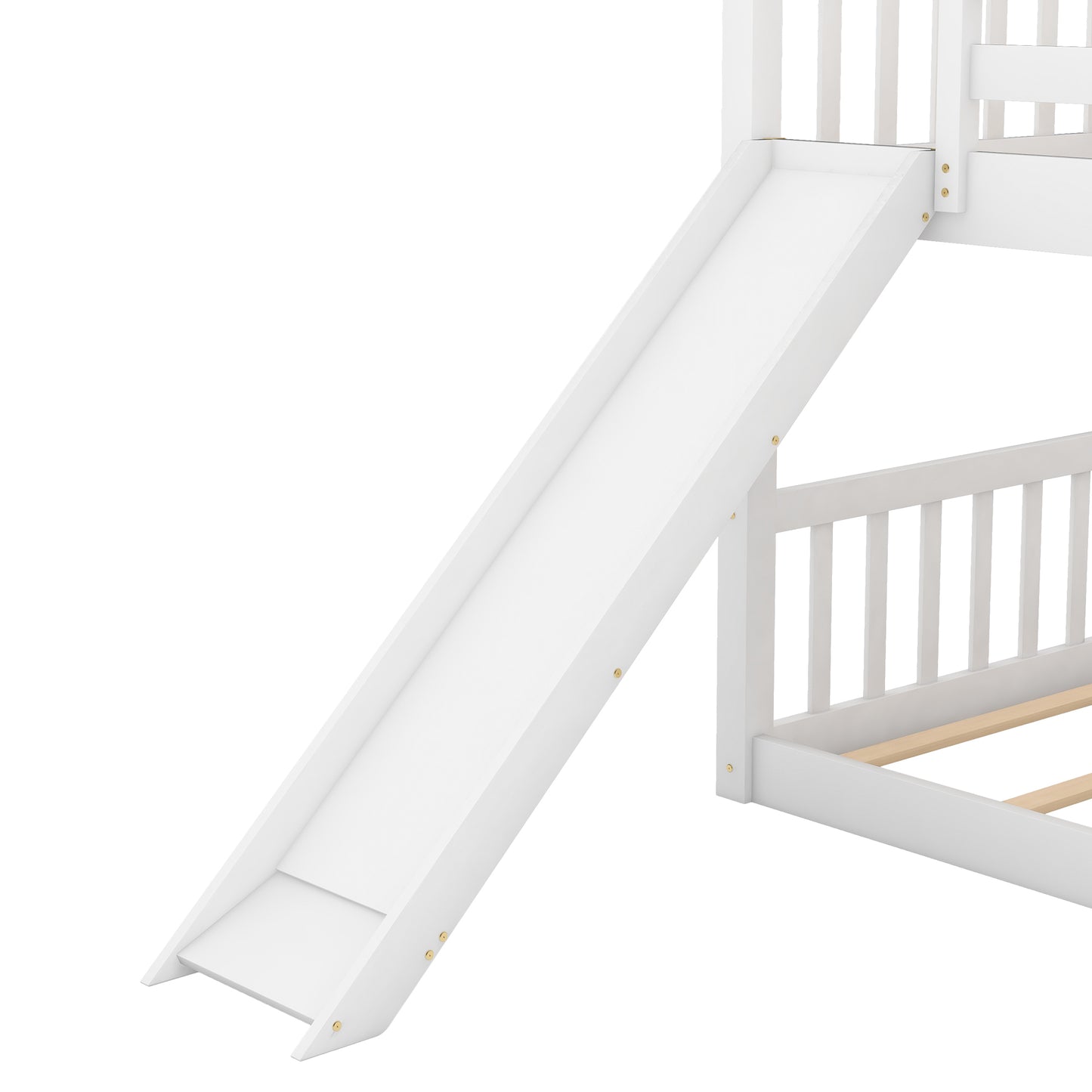 Slide & Climb Twin Bunk Bed, Snow White