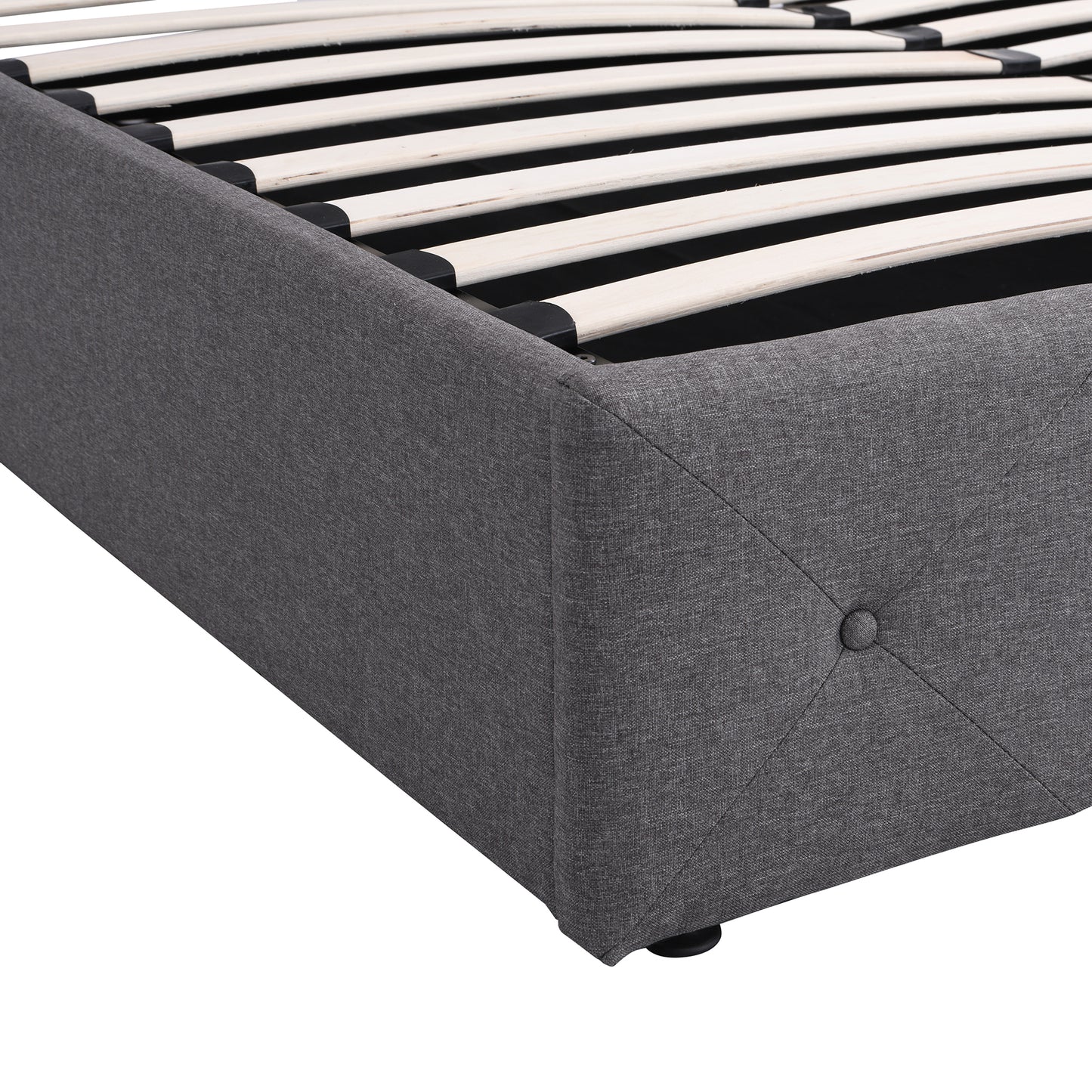 Royal Rest Upholstered Platform Bed - Gray