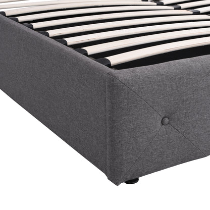 Royal Rest Upholstered Platform Bed - Gray