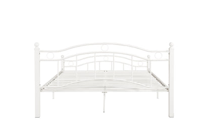 Royal Dream Queen Size Metal Bed Frame - White