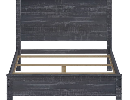 Eco Rustic Grey Wood Bed